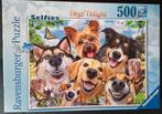 Ravensburger puzzel dogs delight 500 stukjes, Ophalen of Verzenden, 500 t/m 1500 stukjes, Legpuzzel, Zo goed als nieuw