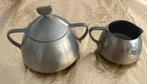 Gero Tinnen Melkkannetje & Suikerpot - Georg Nilsson Design, Antiek en Kunst, Antiek | Tin, Ophalen