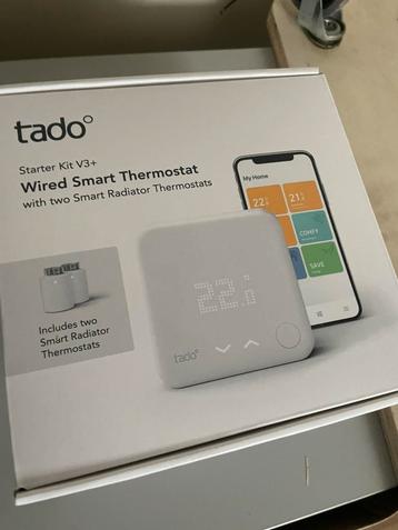 Tado v3+ thermostaat + 2 radiatorknoppen NIEUW beschikbaar voor biedingen