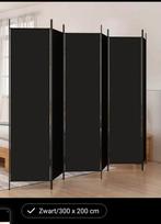 Zwarte roomdivider - Nieuwstaat, Huis en Inrichting, Woonaccessoires | Kamerschermen, Ophalen, Zo goed als nieuw