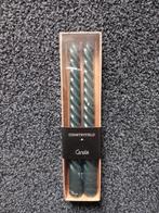 2 donkergroene kaarsen, gedraaid, Countryfield, Huis en Inrichting, Overige materialen, Nieuw, Ophalen of Verzenden, Kaars