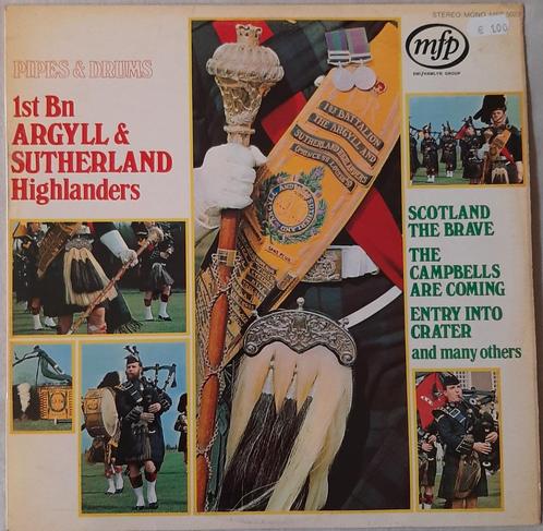 Pipes and Drums - 1st Bn Argyll & Sutherland Highlanders, Cd's en Dvd's, Vinyl | Wereldmuziek, Zo goed als nieuw, Europees, 12 inch