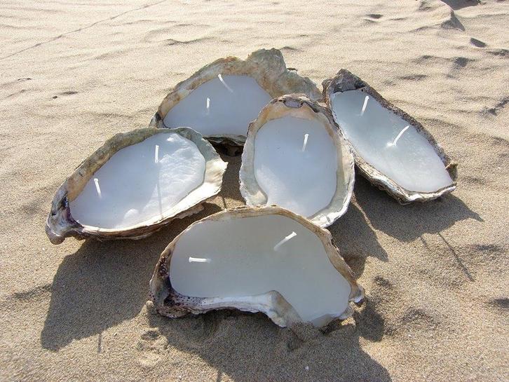 Kadotip: 5 Oesterkaarsjes + navulling, Huis en Inrichting, Woonaccessoires | Kandelaars en Kaarsen