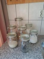 7 weckglazen / weckpotten met klemdeksel van Ikea, Ophalen of Verzenden, Zo goed als nieuw, Glas, Pot, Bus of Blik