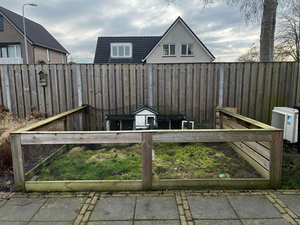 GRATIS konijnen hok met omheining, Dieren en Toebehoren, Ophalen of Verzenden, 90 cm of meer, Hok, 110 cm of meer