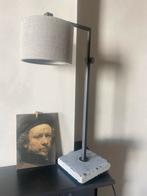 Stijlvolle Tafellamp met linnen Kap, Huis en Inrichting, Lampen | Vloerlampen, Ophalen of Verzenden, Zo goed als nieuw, Stof, Minder dan 100 cm