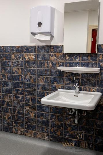 Verouderd terracotta blauw glazuur top kwaliteit 10x20 75M2 beschikbaar voor biedingen