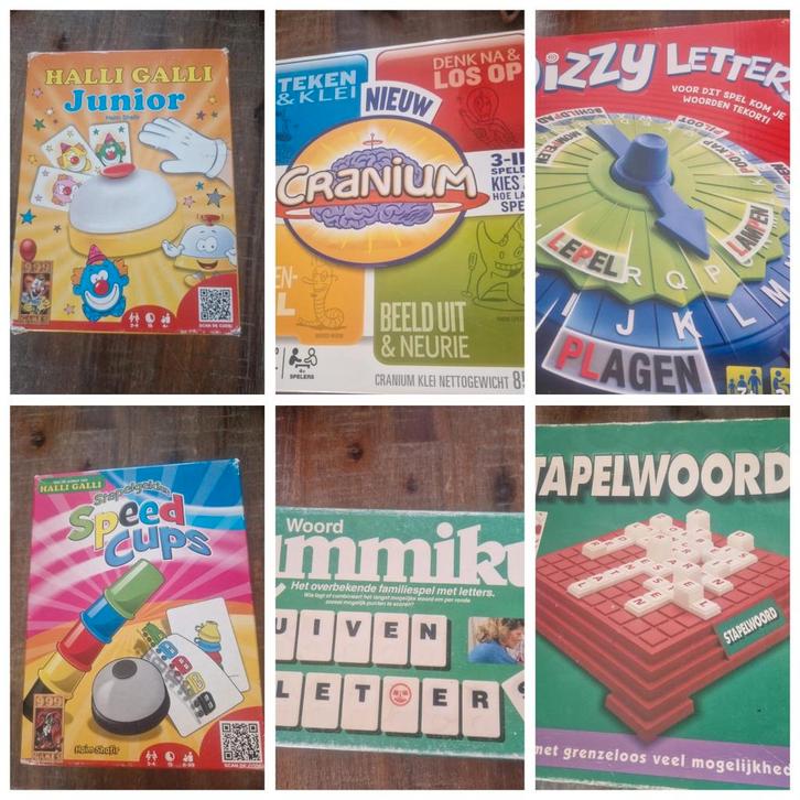 6 Leuke Gezelschapsspellen, Hobby en Vrije tijd, Gezelschapsspellen | Bordspellen, Gebruikt, Een of twee spelers, Drie of vier spelers