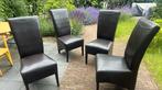 4 eetkamerstoelen - prijs voor alles samen!!, Ophalen, Gebruikt, Bruin, Vier