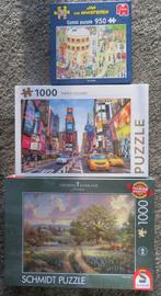 3x Puzzel Jan van haasteren, Schmidt en Rebo Times Square, Ophalen of Verzenden, 500 t/m 1500 stukjes, Zo goed als nieuw, Legpuzzel