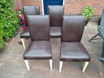 4 stuks Henriksdal Ikea eetkamerstoelen bruin, Huis en Inrichting, Ophalen, Gebruikt, Bruin, Vier