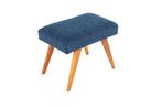 vintage voetenbankje gestoffeerd gratis verzending, Hout, Minder dan 50 cm, -, Verzenden
