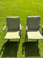 Teakhouten Stoelen inklapbaar met Kussens, Tuin en Terras, Ophalen of Verzenden, Zo goed als nieuw, Teakhout, Inklapbaar