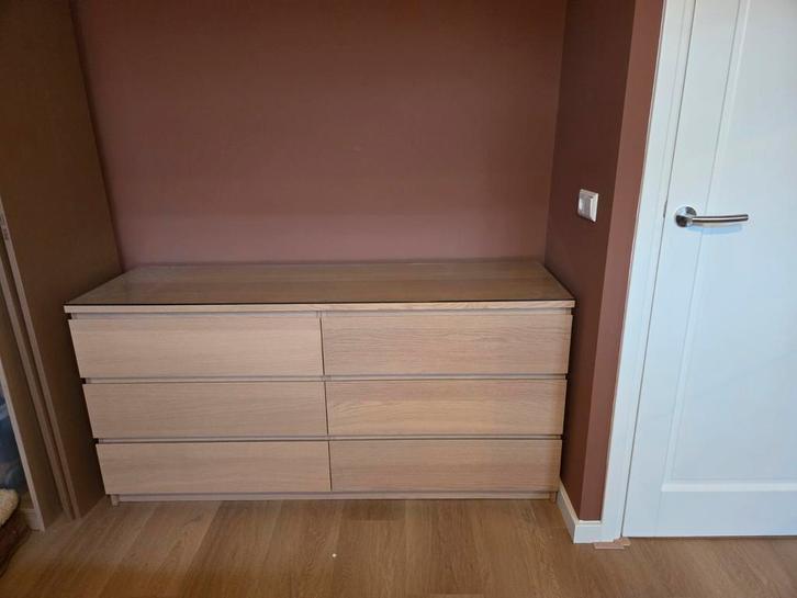 Ikea Malm ladekast, 6 lades, 160 cm breed, Huis en Inrichting, Kasten | Dressoirs, Zo goed als nieuw, 150 tot 200 cm, 25 tot 50 cm