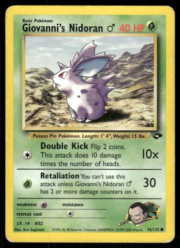 Giovanni's Nidoran  76/132 - Gym Challenge (Good) beschikbaar voor biedingen