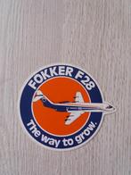 sticker FOKKER F28 The way to grow, Ophalen of Verzenden, Zo goed als nieuw, Bedrijf of Vereniging