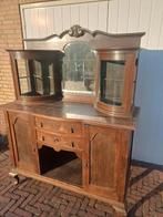 Oud eiken kamerkastje met spiegel, Antiek en Kunst, Ophalen