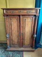 Vintage mahonie houten antieke meidenkast kast biedermeier, Ophalen, Gebruikt, 100 tot 150 cm, Eikenhout