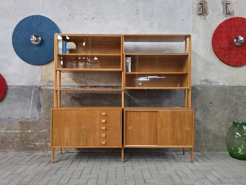 Vintage Groot Wandmeubel | Mid Century Design Vitrine Kast 5, Huis en Inrichting, Kasten | Vitrinekasten, Gebruikt, 150 tot 200 cm