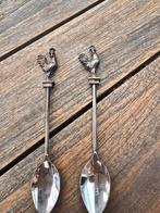 2 Oude Zilveren Theelepels Vara met Haan, Antiek en Kunst, Ophalen of Verzenden