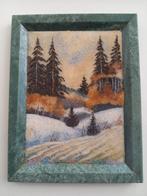 * Vintage crushed gemstone marmer schilderijtje 2 *, Verzenden