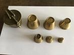 Apotheker Gewichten bekerset 6 stuks 7cm hoog messing, Antiek en Kunst, Antiek | Gereedschap en Instrumenten, Ophalen of Verzenden
