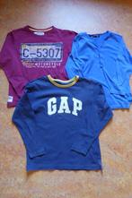 Drie fijne shirts met lange mouw van o.a. GAP in maat 140, Gebruikt, Ophalen of Verzenden, Shirt of Longsleeve, GAP