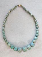 Antieke Ketting met Kralen van Turkoois  ± 75 à 80 jaar oud!, Ophalen of Verzenden, Overige materialen, Ketting, Met edelsteen