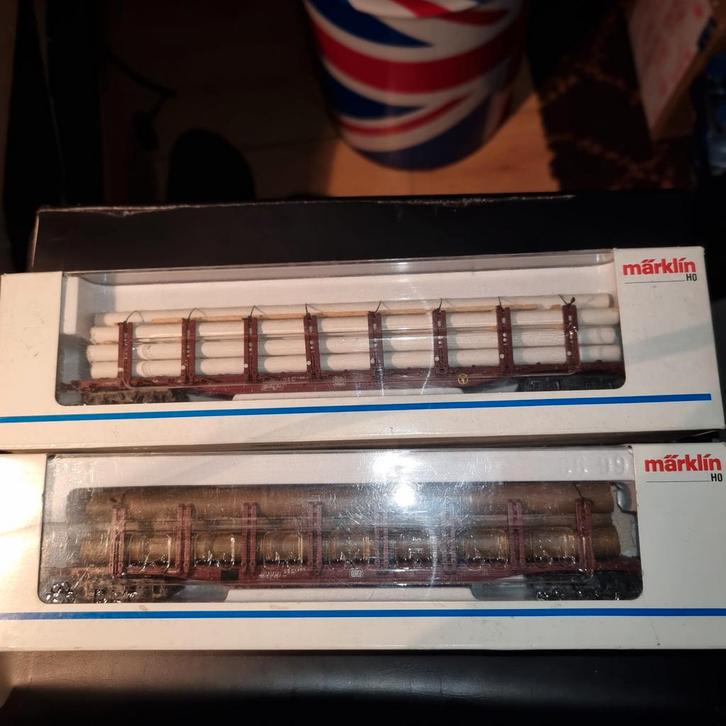MÄRKLIN BUIZEN/PIJPEN RONGEN WAGONS, Hobby en Vrije tijd, Modeltreinen | H0, Zo goed als nieuw, Wagon, Gelijkstroom, Overige merken