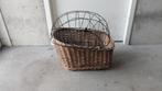 Hondenfietsmand rieten mand met beschermkooi, Ophalen, Gebruikt, Fietsmand