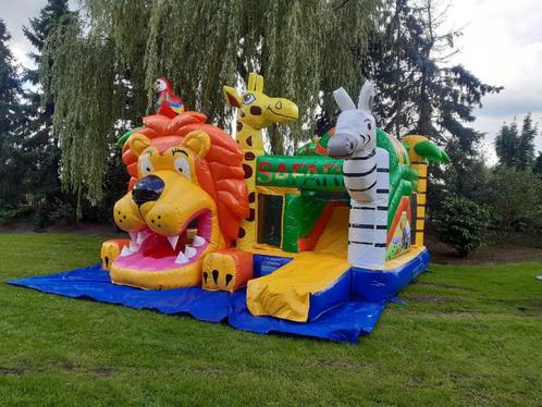 Te huur multiplay safari springkussen - Happy Party Rent, Hobby en Vrije tijd, Feestartikelen | Verhuur, Zo goed als nieuw, Overige