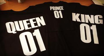 King & Queen t-shirt, trui of hoodie beschikbaar voor biedingen