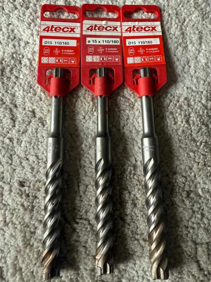 4Tecx SDS-plus betonboren Ø15mm - Nieuw in verpakking!, Doe-het-zelf en Verbouw, Gereedschap | Boormachines, Nieuw, Boor- en/of Breekhamer