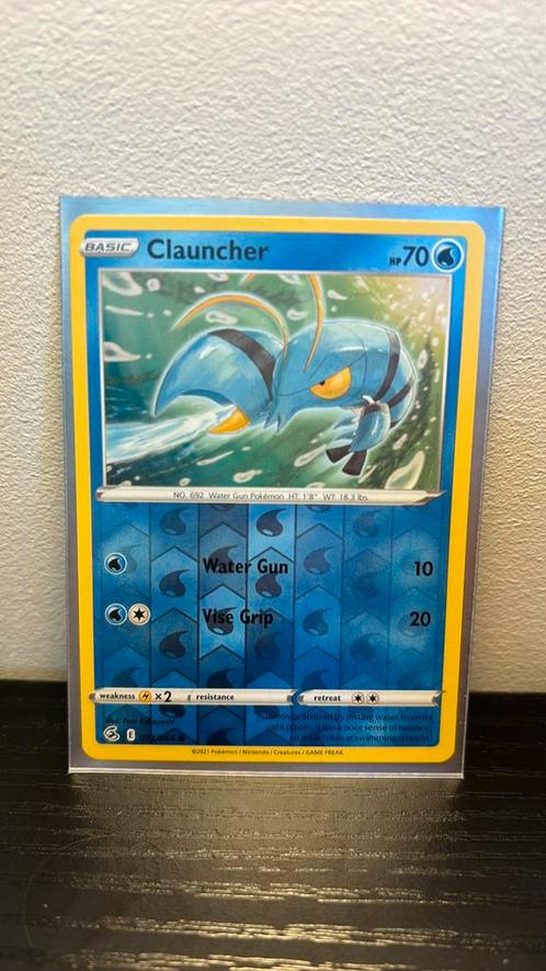 Clauncher 074/264 Fusion Strike reverse holo pokemon kaart, Hobby en Vrije tijd, Verzamelkaartspellen | Pokémon, Nieuw, Boosterbox