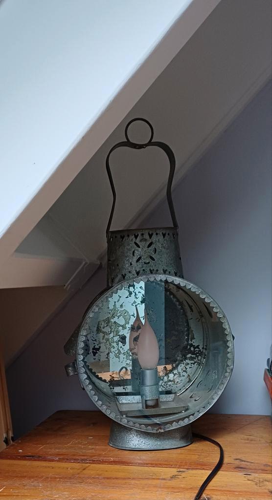 Vintage Zinken Lamp, Antiek en Kunst, Antiek | Lampen, Ophalen