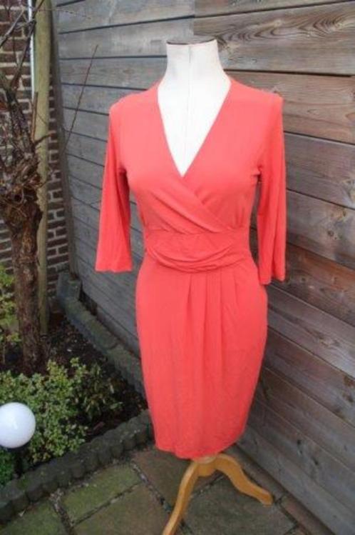Overslagjurk koraal la fee Maraboutee mt 1 (36) Vaste prijs, Kleding | Dames, Jurken, Zo goed als nieuw, Maat 36 (S), Rood, Ophalen of Verzenden