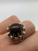 V730 Prachtige zilveren ring tijgeroog maat 17, Sieraden, Tassen en Uiterlijk, Ringen, Ophalen of Verzenden, X, Met edelsteen