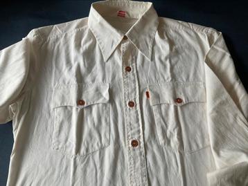 Vintage katoenen LEVI’S bloes/roomwit/( zie foto’s voor maat beschikbaar voor biedingen