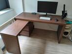 GRATIS Donker houten bureau, Huis en Inrichting, Ophalen, Gebruikt, Bureau