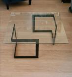 Glazen salontafel 80x80, Ophalen, Vierkant, Glas