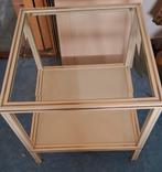 2 stuks Pierre Vandel Paris bijzettafels, Ophalen, Zo goed als nieuw, Hout, Minder dan 55 cm