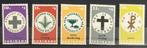 suriname NVPH 490-494 paaszegels 1968 postfris, Verzenden, Postfris