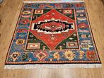 Vintage handgeknoopt oosters tapijt heriz 190x199, Info@SlatsAntiek.nl, Perzisch, 150 tot 200 cm, Vierkant