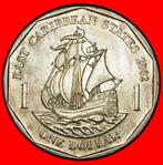 Ⰶ GREAT BRITAIN (2002-2007): CARIBBEAN 1 DOLLAR 2002! SHIP, Postzegels en Munten, Munten | Amerika, Verzenden, Midden-Amerika