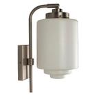 Art Deco 2 wandlampen merk: Old timer light wit opaal glas, Glas, Ophalen of Verzenden, Zo goed als nieuw