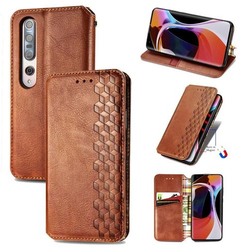 Xiaomi Mi 10 5G Luxe PU Lederen Wallet Case Set _ Bruin, Telecommunicatie, Mobiele telefoons | Hoesjes en Frontjes | Overige merken