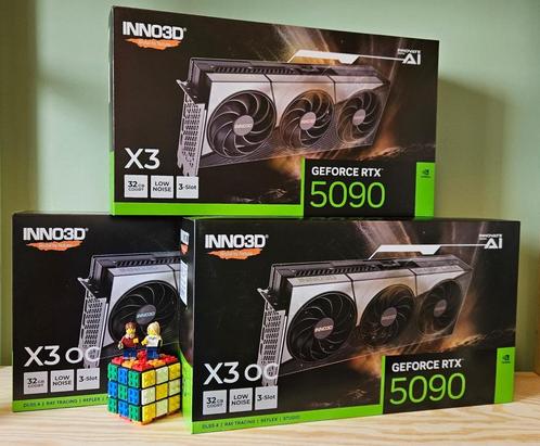INNO3D GeForce RTX 5090 X3 32GB, Computers en Software, Videokaarten, Nieuw, Nvidia, PCI-Express 5.0, Overige soorten, HDMI, DisplayPort