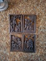 4x Antiek Oostenrijks Houtsnijwerk, Ophalen