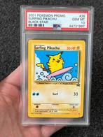 Pokémon PSA 10 Surfing Pikachu #28 Black Star promo 2001, Ophalen of Verzenden, Zo goed als nieuw, Losse kaart, Foil