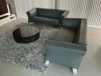 Rolf Benz 322 3 zits bank leer (middengrijs), Ophalen, Gebruikt, Driepersoons, 200 tot 250 cm